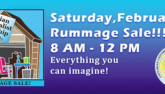 Rummage Sale at UUFG on Saturday, February 24, 8 am to noon!