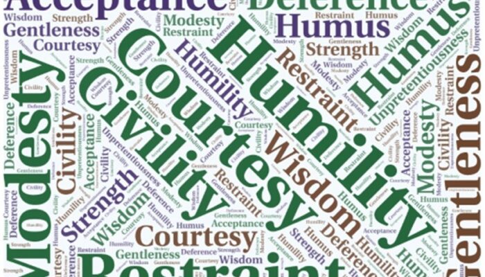 Word cloud for humility